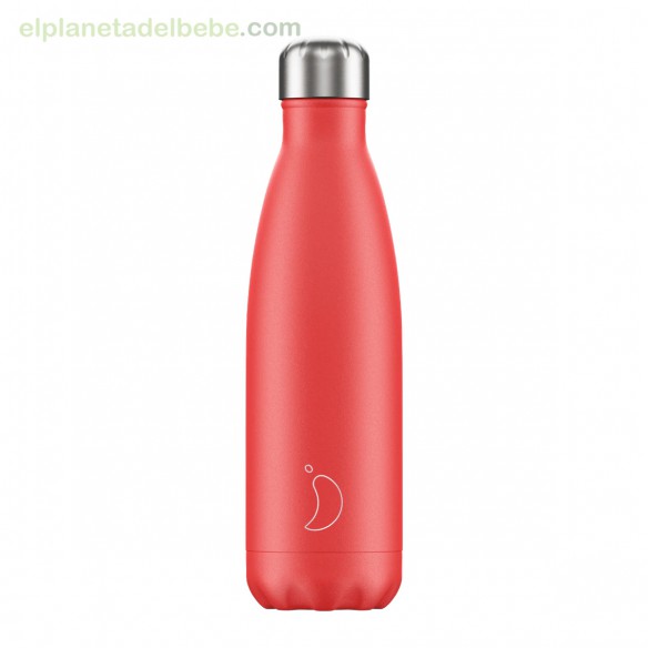 Chilly´s Bottles - Rosa Pastel 500 ml. Botella térmica de acero inoxidable.